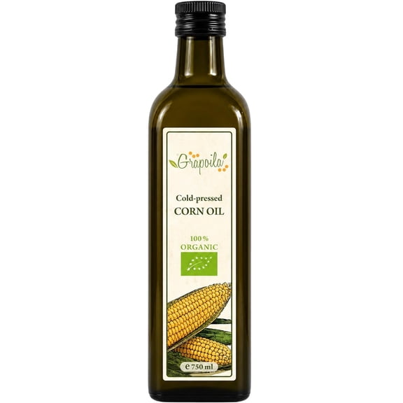 Organic Corn Oil 750ml - Cold Pressed All-Purpose Cooking Oil - Award Winner