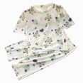 thumbnail image 1 of Organic Cotton Baby Long Sleeve Pajama Sets Toddler Boy Girl Sleepwear 6-12 Months 12-24 Months 2t 3t 4t 5t 6t 7t 8t 9t Children(Green,4-5 Years), 1 of 6