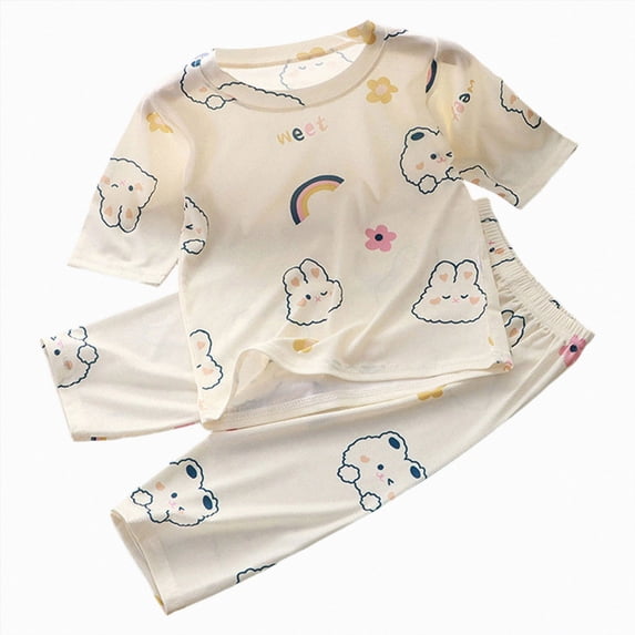 Organic Cotton Baby Long Sleeve Pajama Sets Toddler Boy Girl Sleepwear 6-12 Months 12-24 Months 2t 3t 4t 5t 6t 7t 8t 9t Children(Yellow,18-24 Months)