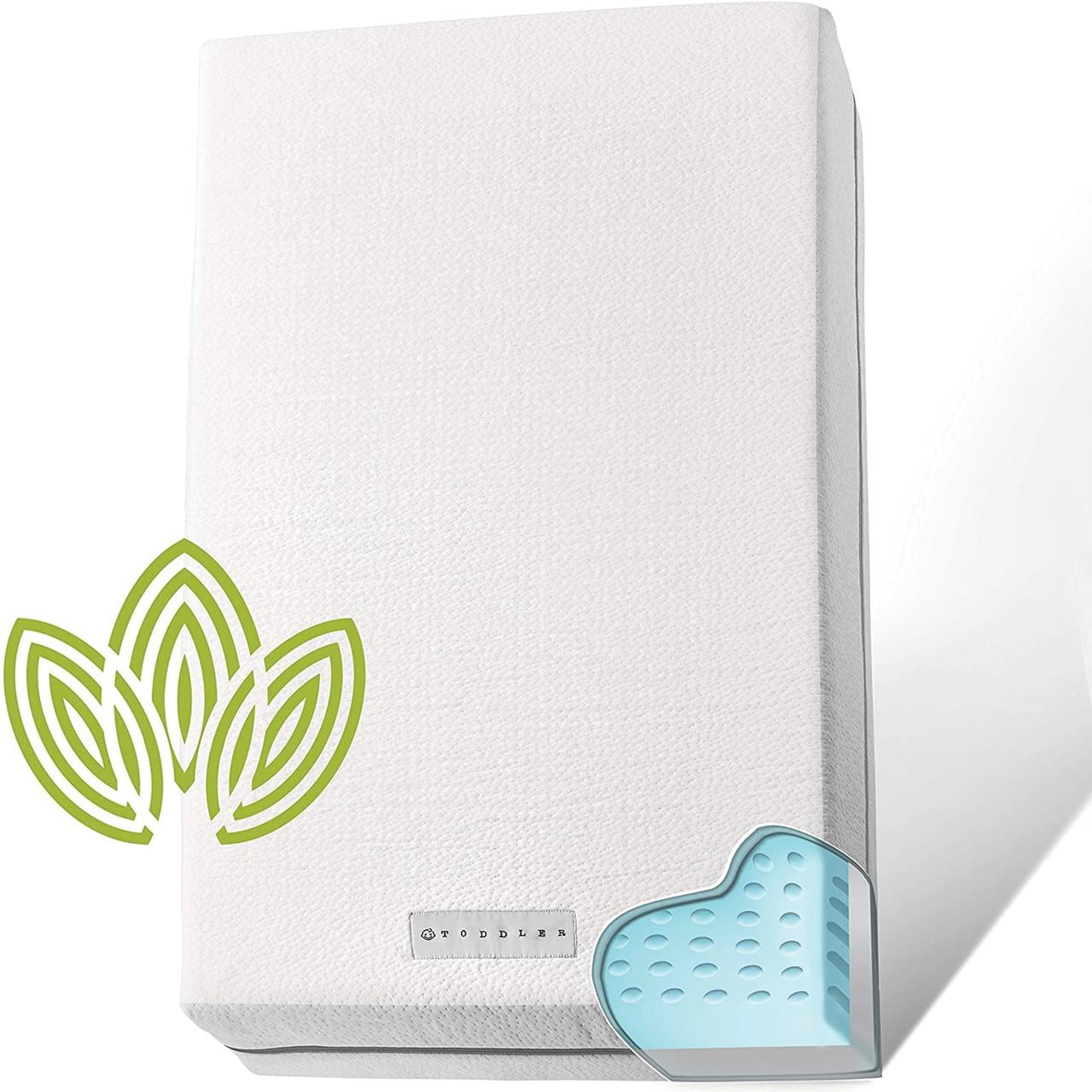 Dual-Sided White Cotton Gel Memory Foam Crib Mattress
