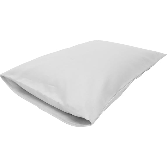 Organic Cotton Fabric 20x36" King Pillowcase - Soft Washable Sateen Pillow Cover - Made in USA, White