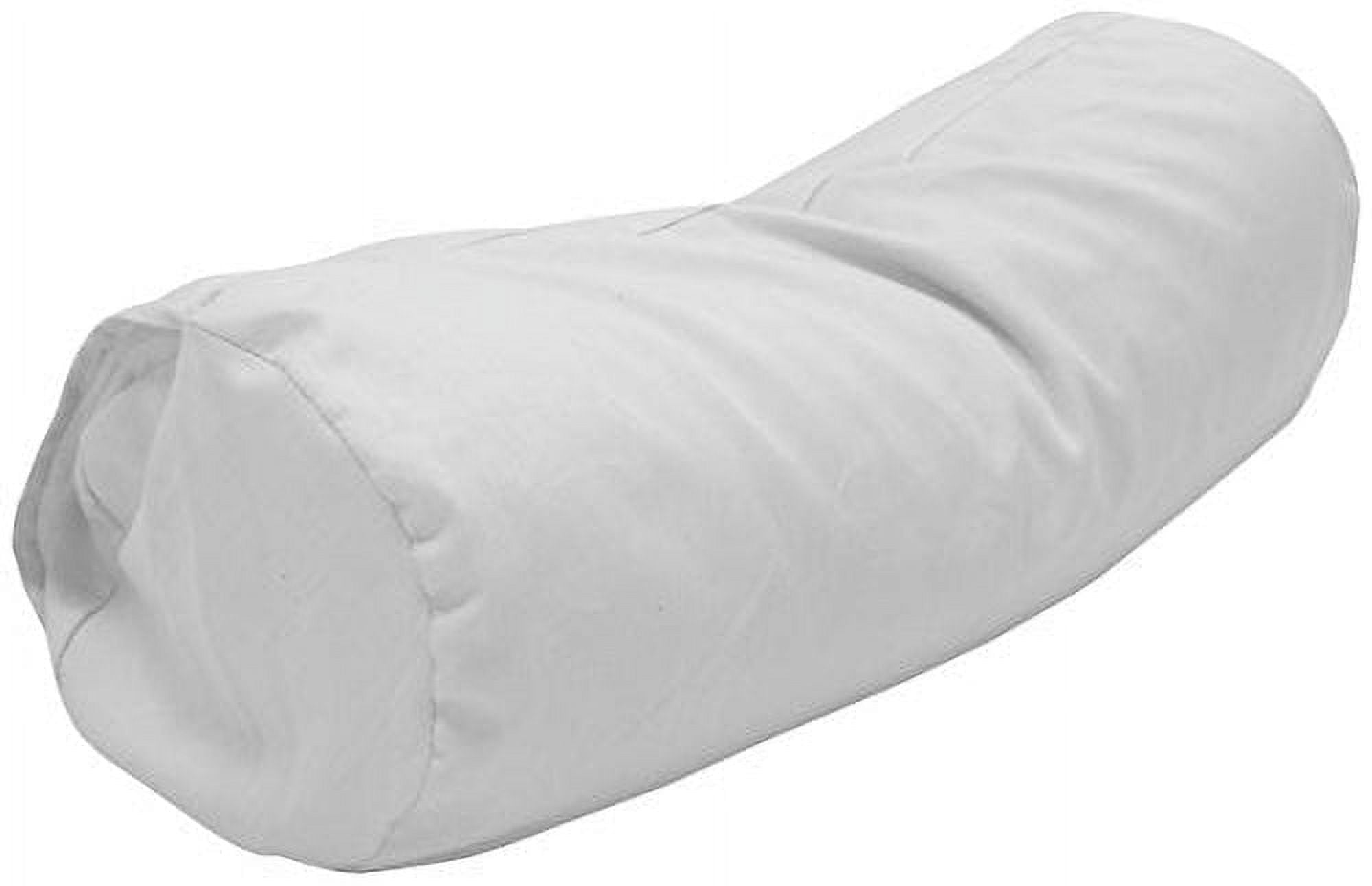 Organic Cotton Hypoallergenic White Neck Roll Pillowcase
