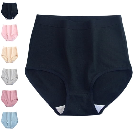 Organic Cotton High Waisted Absorbent Period Underwear for Women High Flow Menstrual Underwear 2025 Black M