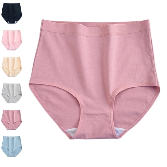 Organic Cotton High Waisted Absorbent Period Underwear for Women High Flow Menstrual Underwear 2025 Pink XXL