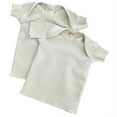 thumbnail image 1 of Organic Cotton Infant Lap Tees Short Sleeve - 2 Pack Sage Striped, 1 of 1