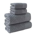 thumbnail image 1 of Organic Cotton Jacquard Bath Towel Sets - Extra Absorbent Quick Dry and Plush, 2 Large Bath Towels, 2 Hand Towels,27.6x55.1in,13.4x28.7in(Gray), 1 of 6