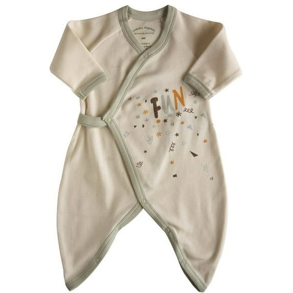 Organic Cotton Kimonos - Fun Print on Natural
