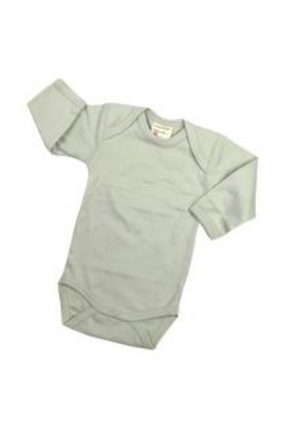 Organic Cotton Long Sleeve Bodysuits/Onesies - Soft Sage 3-6m