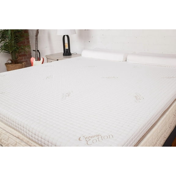 Organic Cotton Mattress Topper Cover - Queen