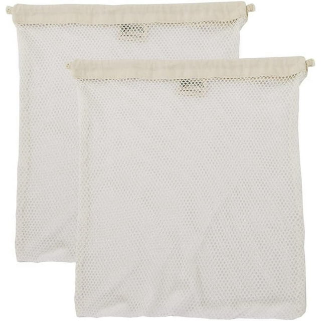 Organic Cotton Mesh Laundry Bag; Machine Washing Bags For Delicates