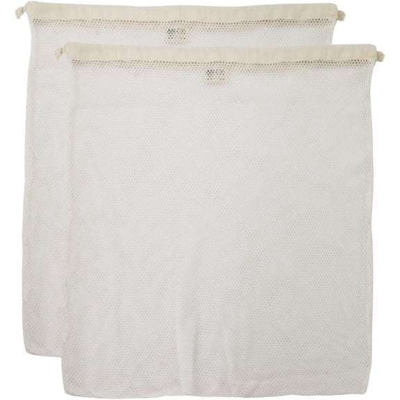 Organic Cotton Mesh Laundry Bag X-Large 2-Pack