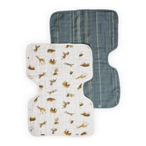 Organic Cotton Muslin Burp Cloth - 2pk - Animal Crackers