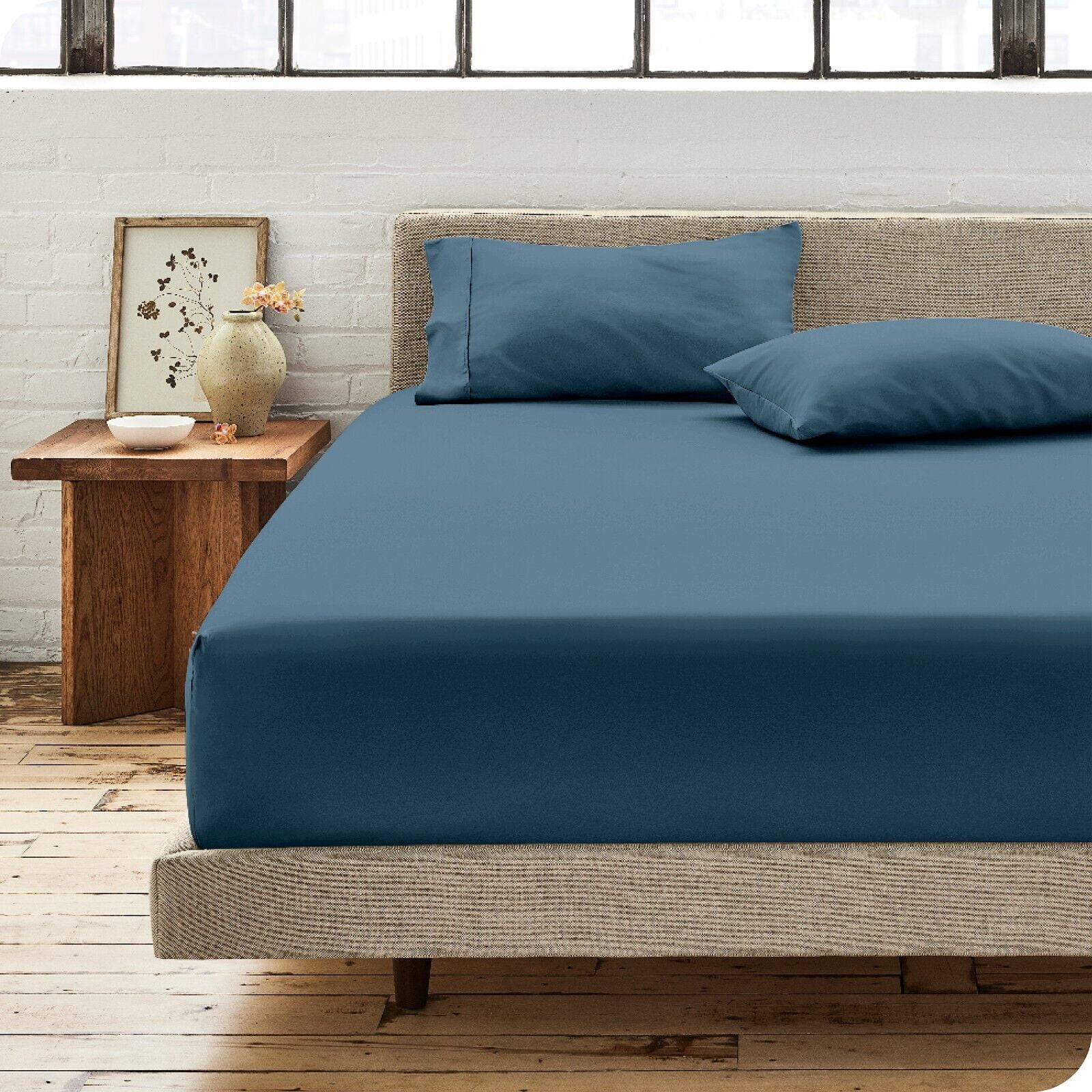 Organic Cotton Percale Fitted Bottom Sheet 300 Thread Count