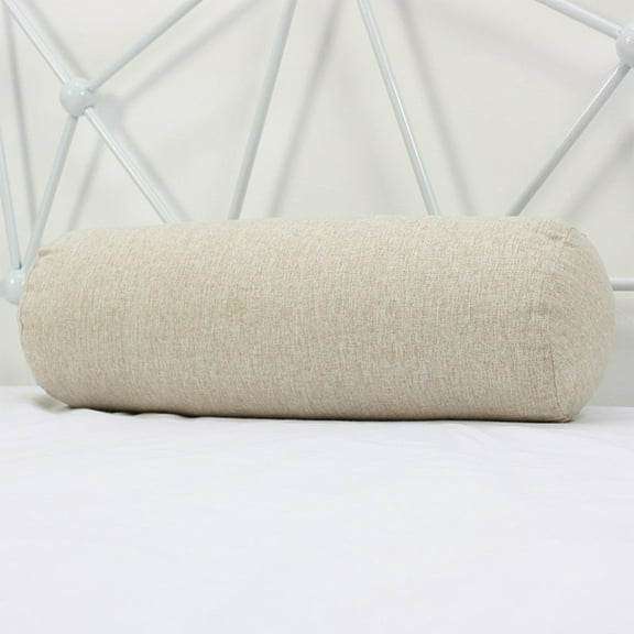 Organic Cotton Pillow Case - One Pack 23.6"×5.9" Cylindrical Pillow Cover - Thread Count - Soft and Breathable - Off Beige