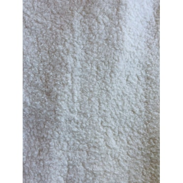 Organic Cotton Sherpa Fleece Knit Fabric. by 1/2 Yard 60".Made in USA. (1 Y)