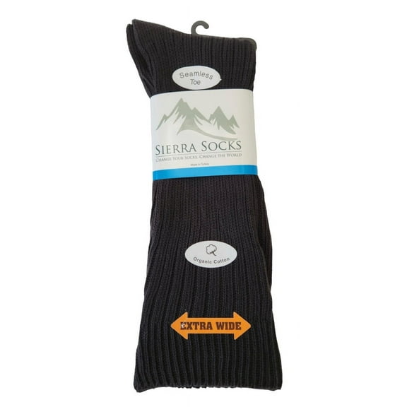 Sierra Socks Organic Cotton Crew Socks for Men and Women, Soft, Comfortable, and Eco-Friendly Solid Color Socks