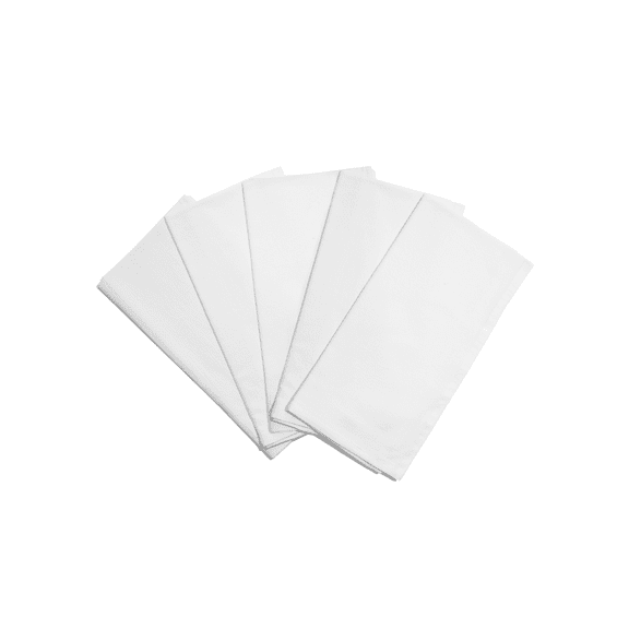 Organic Cotton Flour Sack Dish Towels - Absorbent Reusable Kitchen Towels, 27"x27" (White, Pack of 5)