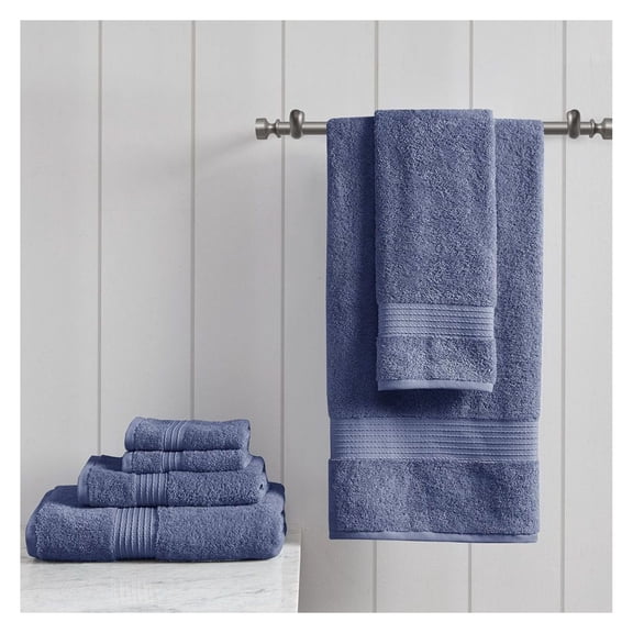 Organic Cotton Towel Set 6 Piece - 650 GSM - GOTS Certified, Soft & Absorbent Bath Towels - Includes Bath, Hand & Wash Towels - Machine Washable