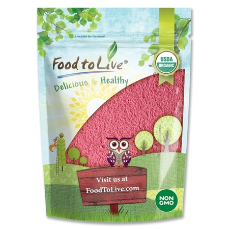 Organic Cranberry Juice Powder, 1 Pound — Non-GMO, Kosher, Raw, Vegan — by Food to Live