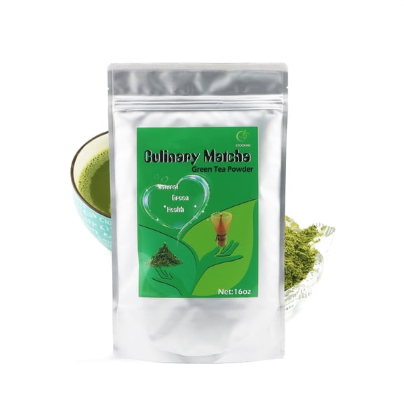Culinary Grade Matcha Green Tea Powder, 454g/16oz, Fit for Cooking, Pastry, Blend by EFOOFAN