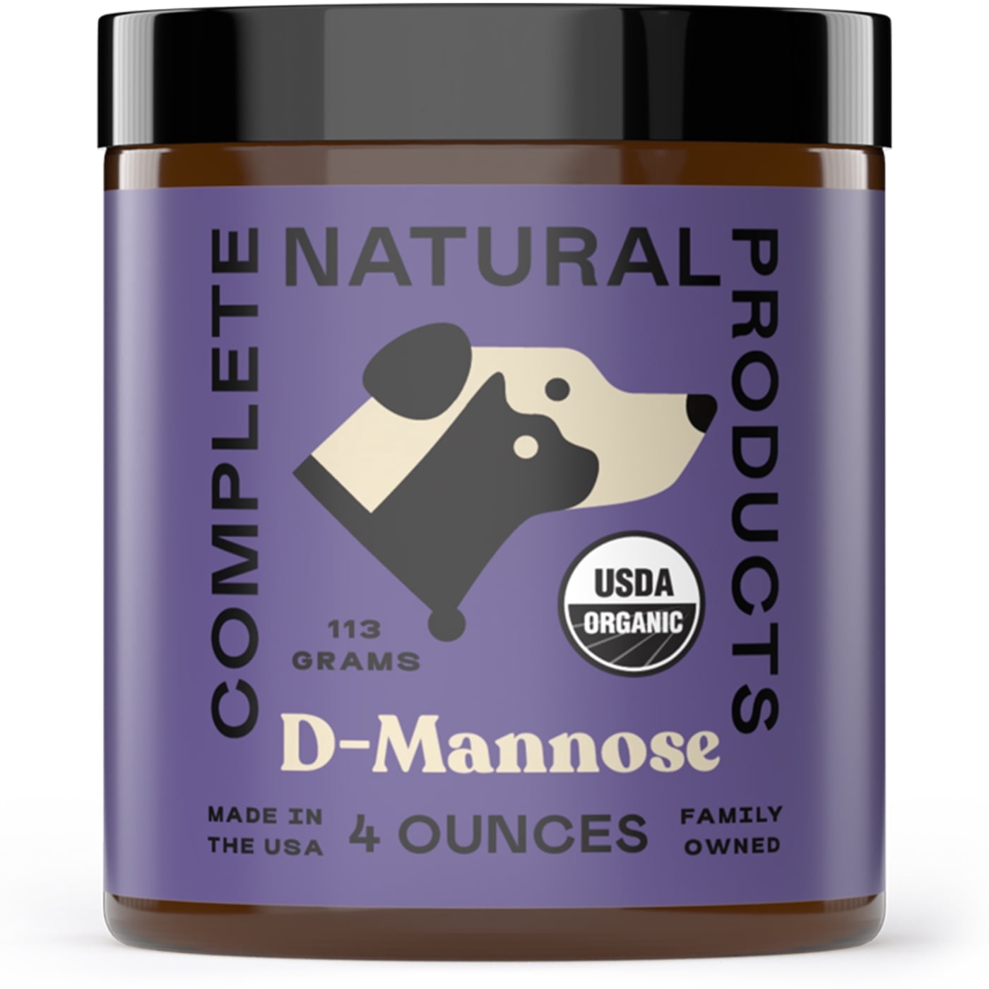 Organic D-Mannose Powder for Pets - 4oz - Pure D-Mannose by Complete Natural Products
