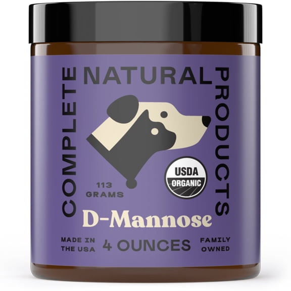 Organic D-Mannose Powder for Pets - 4oz - Pure D-Mannose by Complete Natural Products
