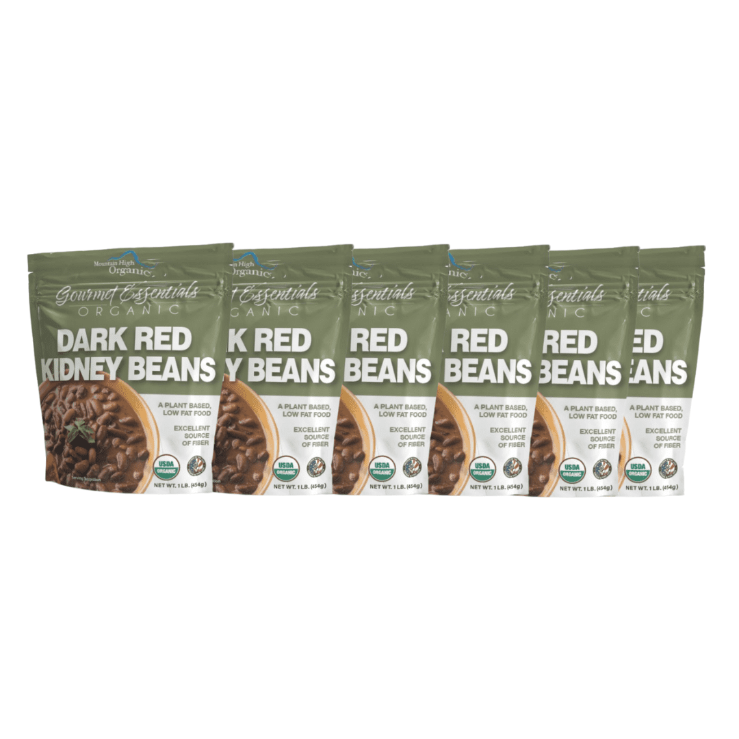 Organic Dark Red Kidney Beans, 1 lb. (6 pack) - Mountain High Organics