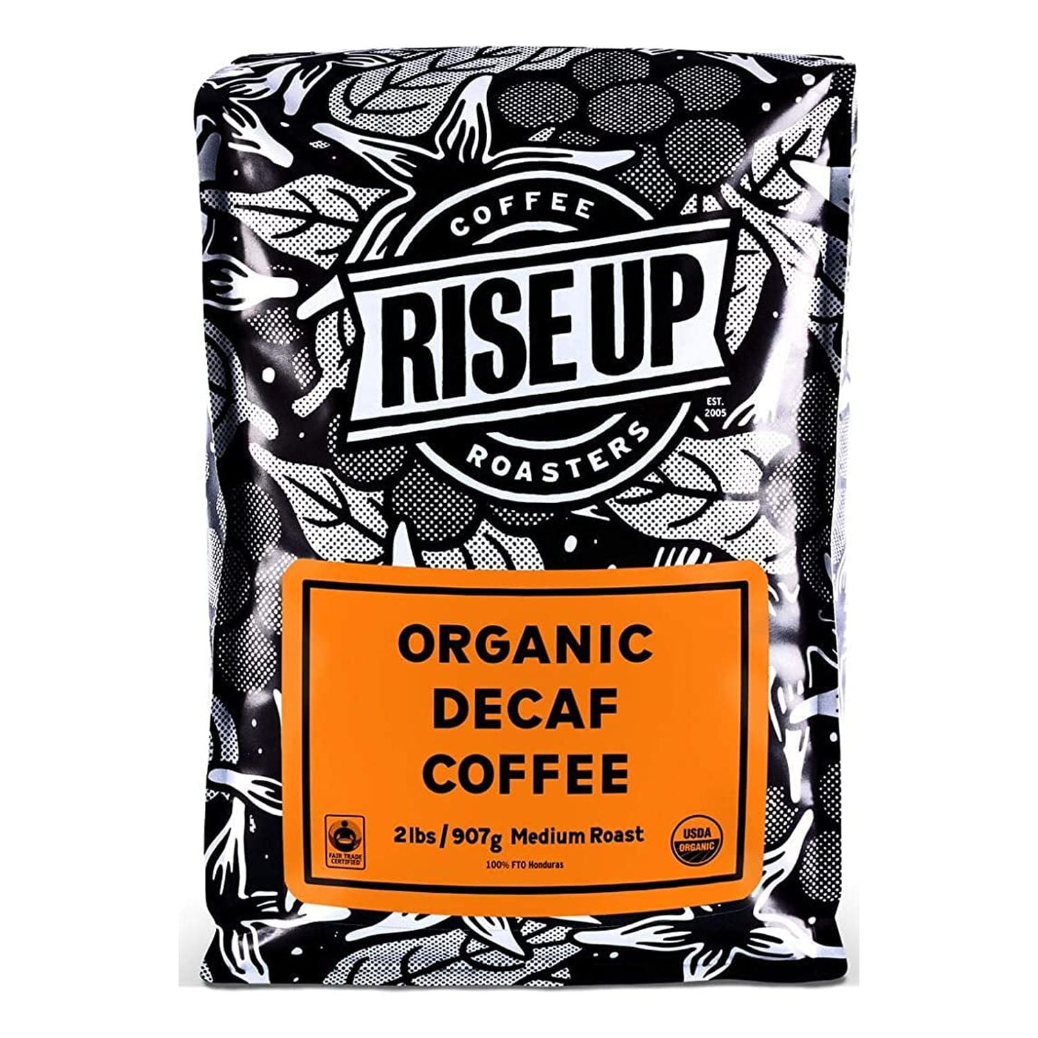 Organic Decaffeinated, Certified Fair Trade Organic Coffee, 2 Pound, Whole Bean