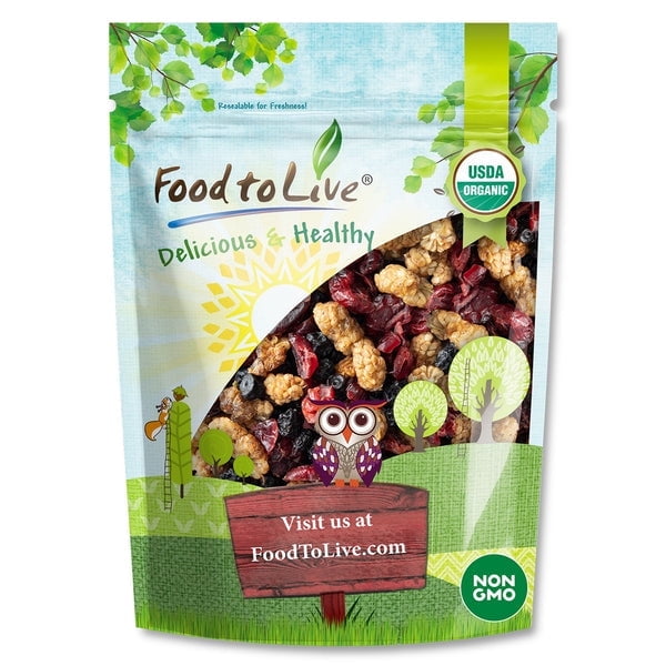 Organic Delicious Berries Mix, 2 Pounds  Non-GMO, Kosher, Raw, Vegan  by Food to Live