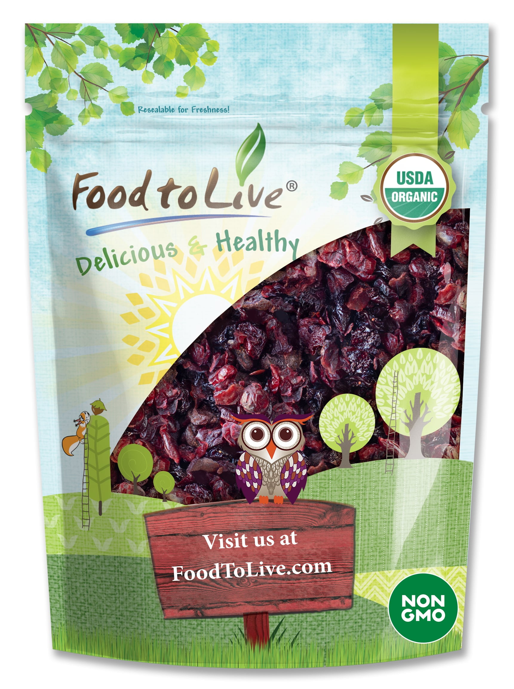 Organic Delightful Berries Mix, 1 Pound - Non-GMO, Raw, Vegan - by Food to Live