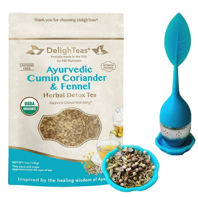 Organic Digest & Detox CCF Tea Ayurvedic Cumin, Coriander, Fennel