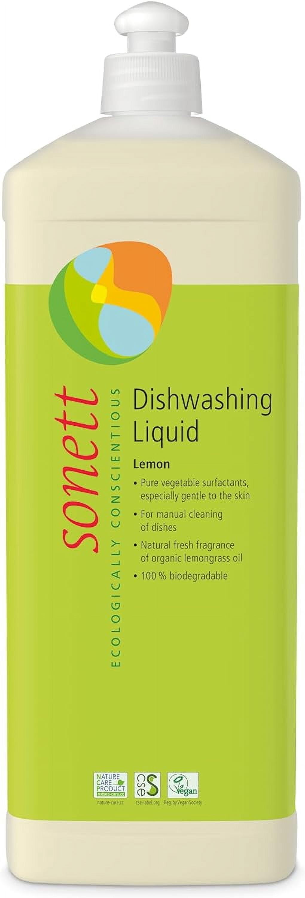 Organic Dishwashing Liquid Organic 100% Biodegradable Lemon, 34 Fl.Oz (1 Count)