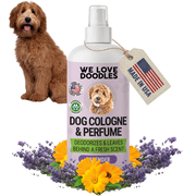 Clean Dog Cologne & Perfume, Deodorizing, Made In USA, For Smelly Dogs, Odor Eliminator Spray For Puppies, Lavender [We Love Doodles]