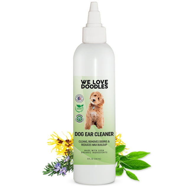 Organic Dog Ear Cleaner Ear Wash For Dogs Made in USA Natural