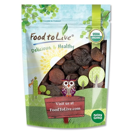 Organic Dried Apricots, 1 Pound — Non-GMO, Kosher, Raw, Vegan — by Food to Live