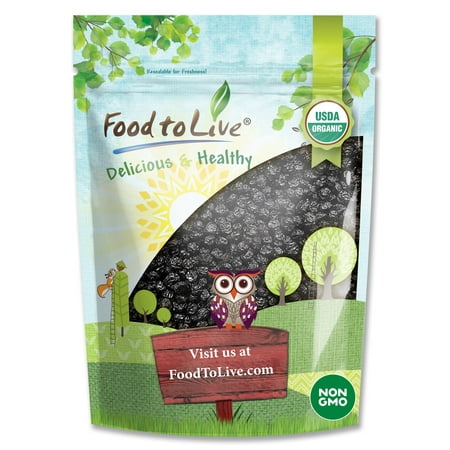Organic Dried Blueberries, 4 Pounds — Non-GMO, Kosher, Raw, Vegan — by Food to Live