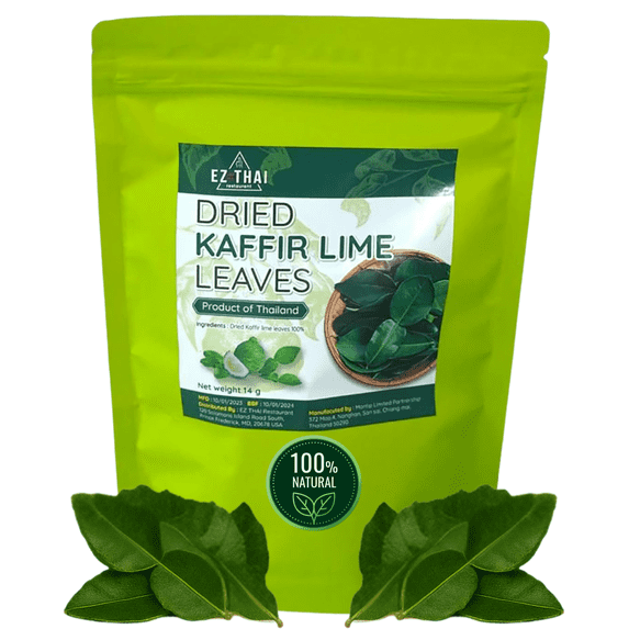 Organic Dried Kaffir Lime Leaves 0.5oz Premium Whole Makrut Lime Leaves for Authentic Thai Curry