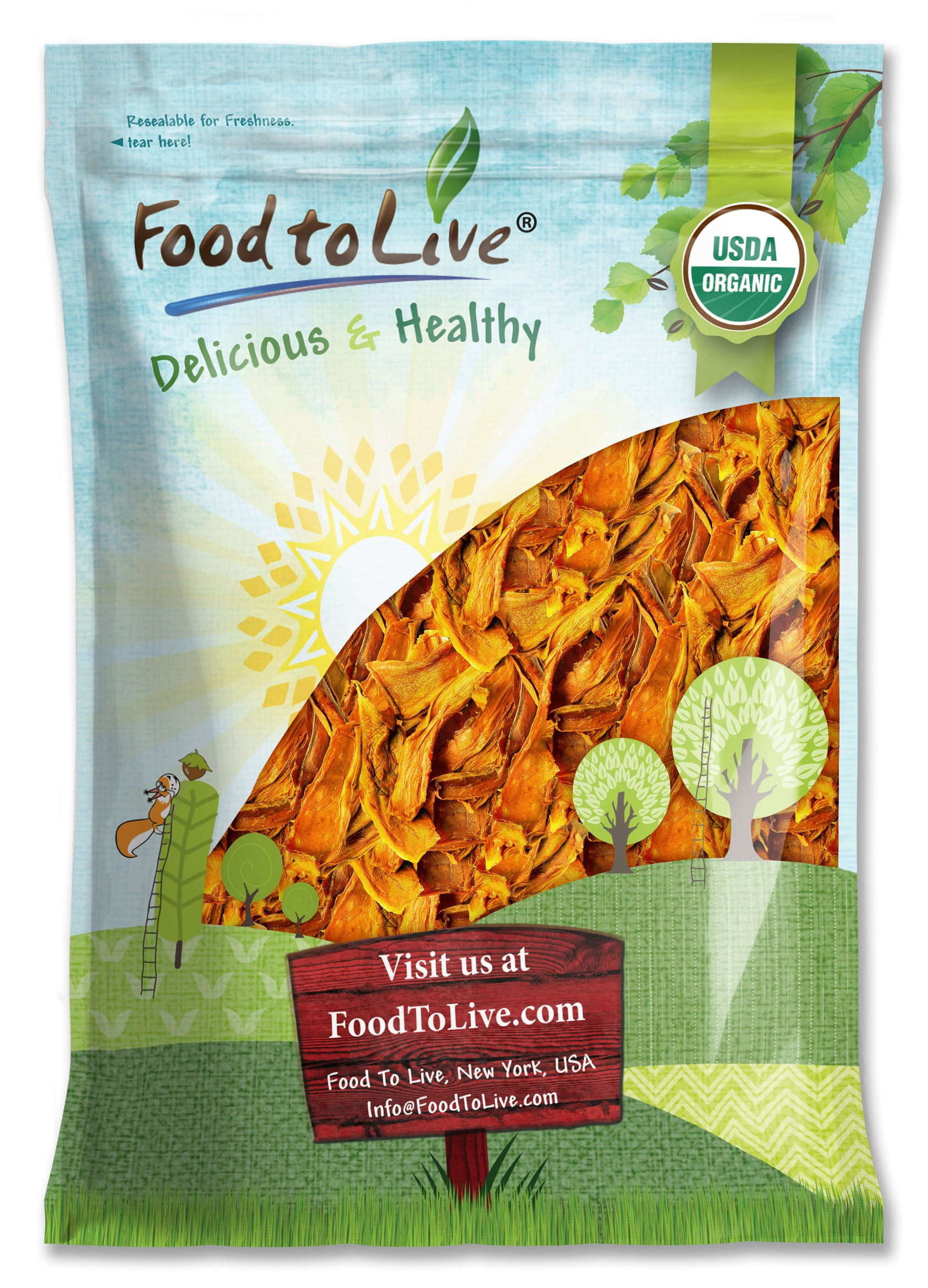 Organic Dried Mango Strips, 6 Pounds – Non-GMO, Unsulphured, Unsweetened and Delicious Fruit Snack, Chewy and Naturally A Good Source of Energy and Fiber, Vegan, Kosher Food in Bulk
