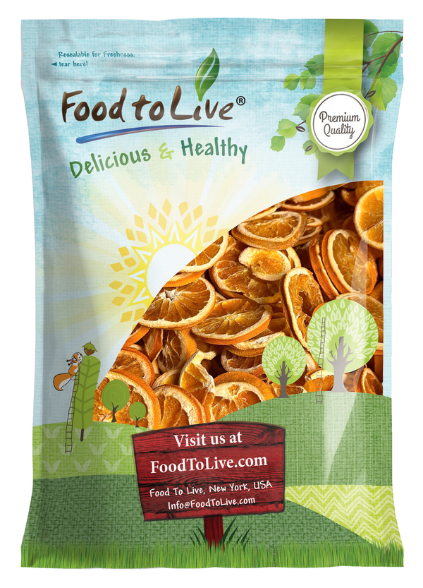 Organic Dry Orange Slices, 2 Pounds – Vegan, Kosher, Bulk – by Food to Live