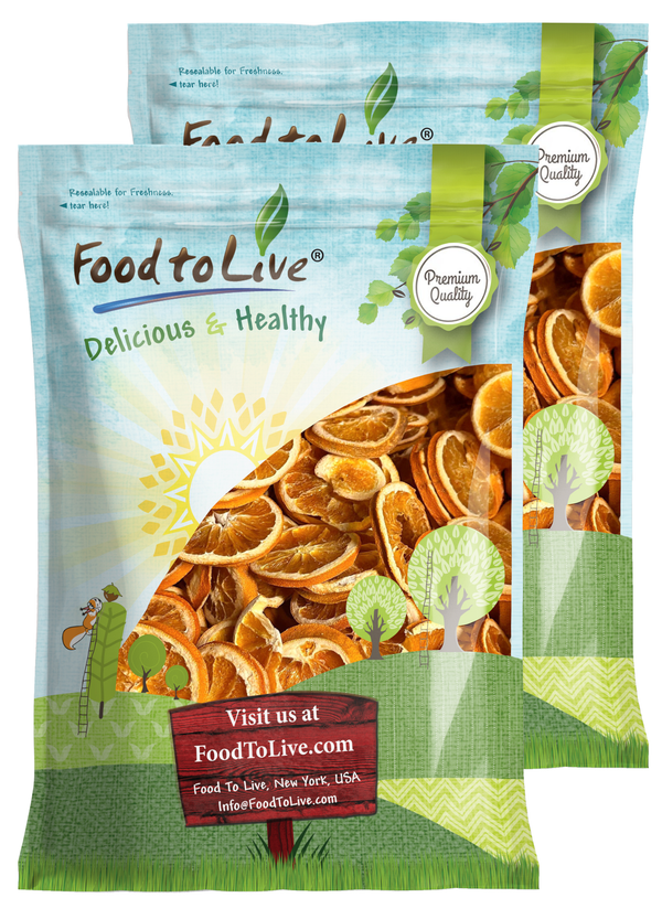 Organic Dry Orange Slices, 4 Pounds – Vegan, Kosher, Bulk – by Food to Live