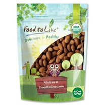 Organic Dry Roasted Almonds, 0.75 Pounds — Non-GMO, Kosher, Vegan — by Food to Live