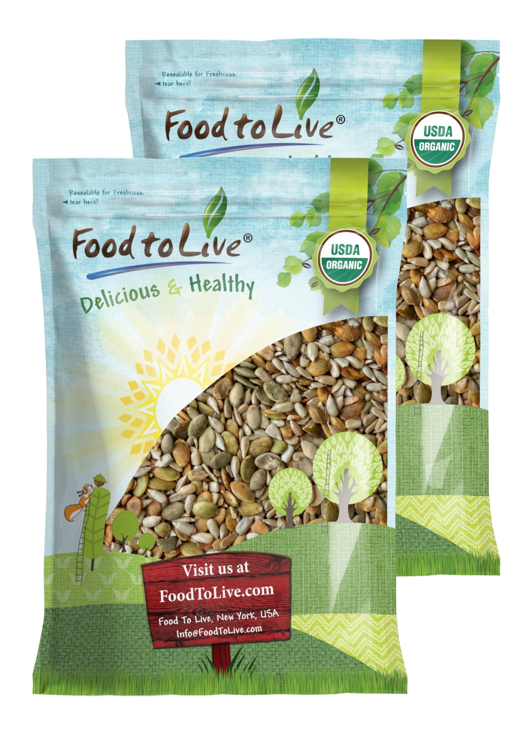 Organic Dry Roasted Sunflower and Pumpkin Seed Mix, 16 Pounds – Oven Roasted, No Oil added, Healthy, Natural Snack, Rich in Protein, Perfect for Baking and Salads, Vegan, Kosher, Bulk