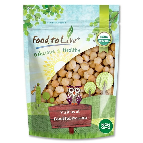 Organic Dry Roasted Whole Macadamia Nuts, 4 Pounds  Unsalted, Delicious and Nutritious Snack Made from Premium Non-GMO Nuts, Perfect for Keto and Paleo Diet. Rich Butter Flavor. Kosher, Vegan.
