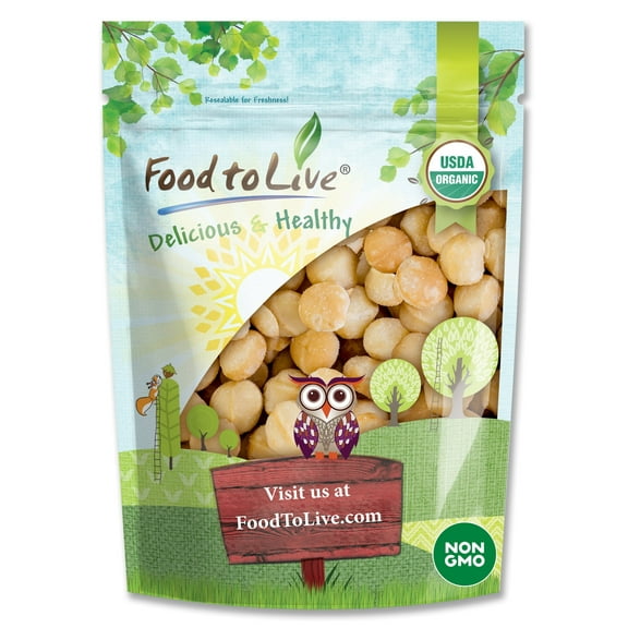 Organic Dry Roasted Whole Macadamia Nuts with Himalayan Salt, 2 Pounds  Delicious and Nutritious Snack Made from Premium Non-GMO Nuts,