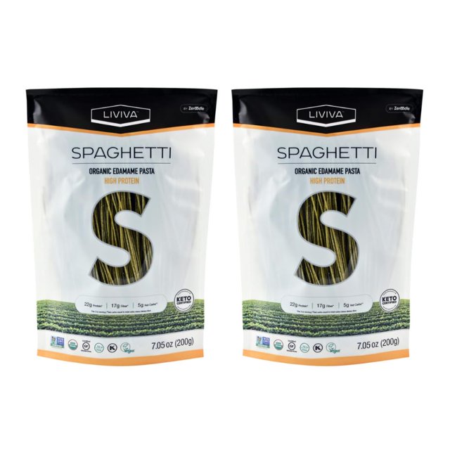 Organic Edamame Spaghetti, PlantBased Protein Pasta, High in Fiber 7.