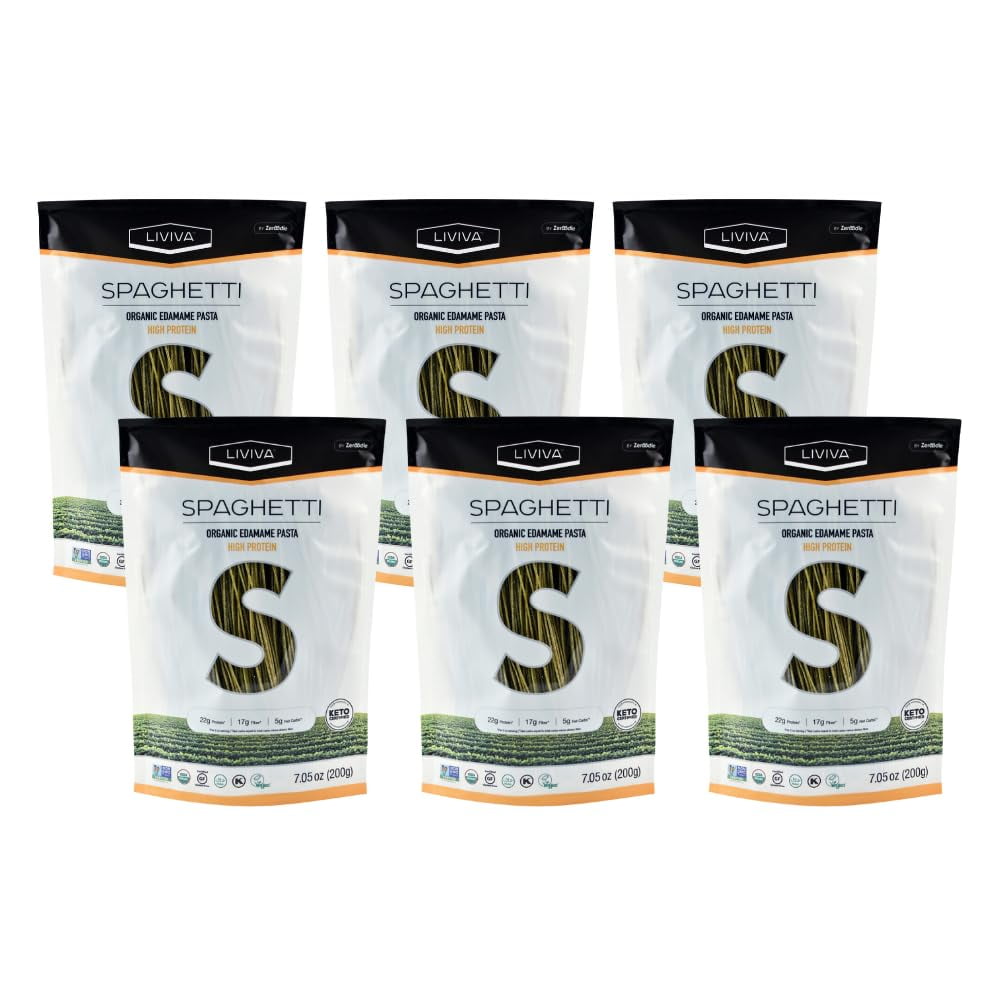 Organic Edamame Spaghetti, PlantBased Protein Pasta, High in Fiber 7.