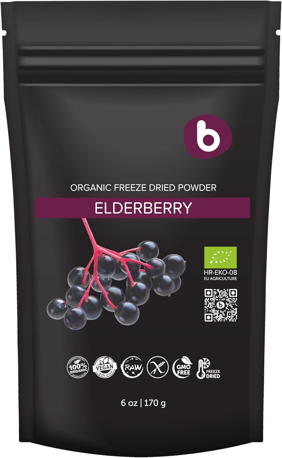 Organic Elderberry Powder from Freeze Dried Elderberries Natural