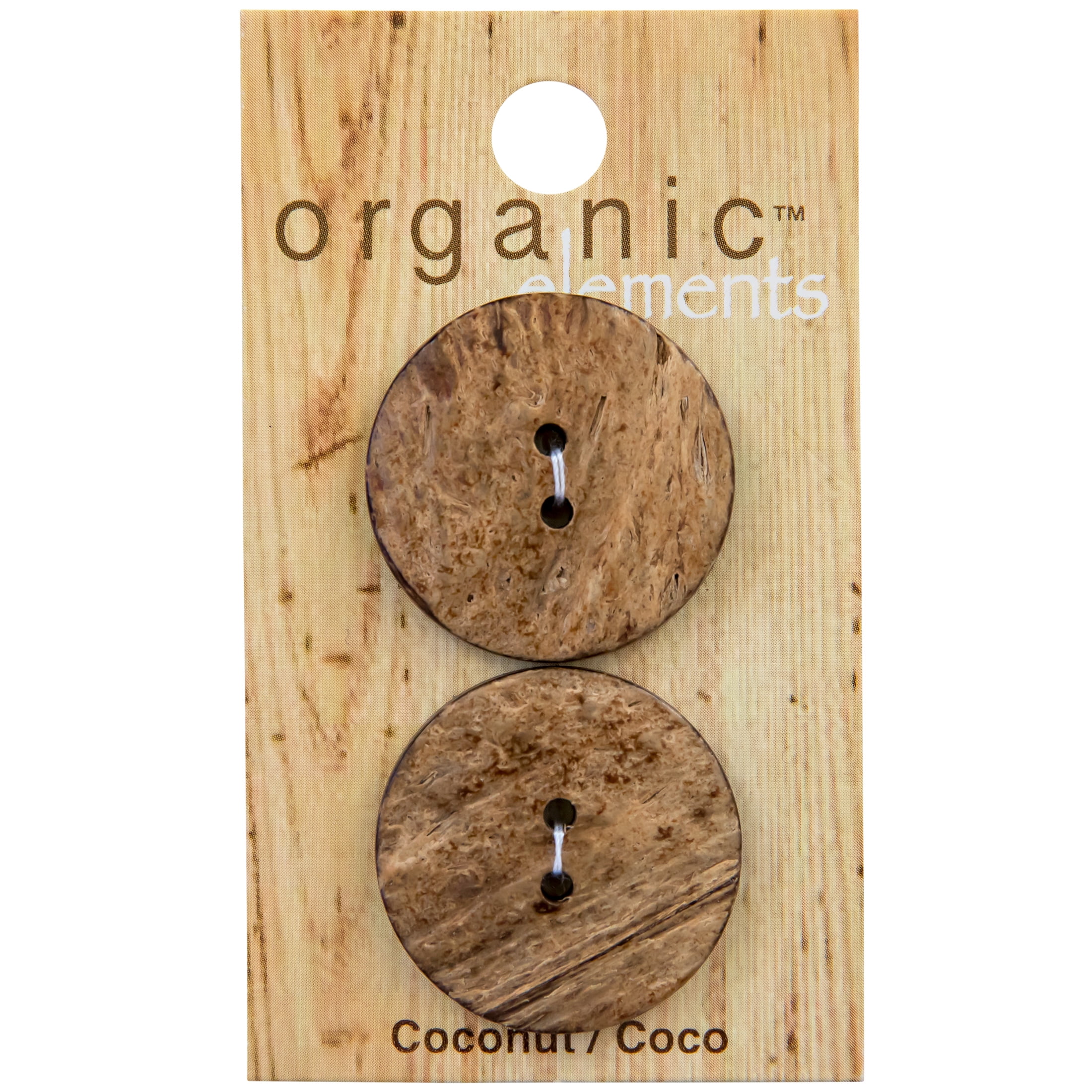 Organic Elements Beige 2 Large 2-Hole Coconut Button 