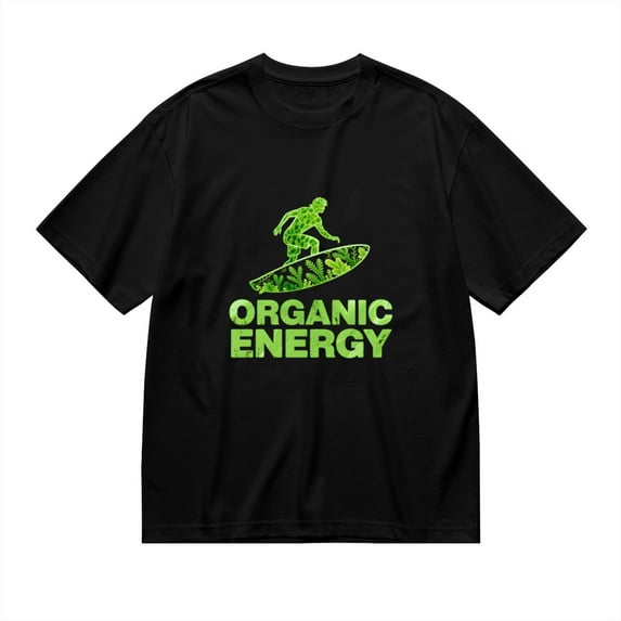 Organic Energy, Surfing Plant Man Print 1, Vintage T Shirt, Cotton T-Shirt for Men, 23554216,L