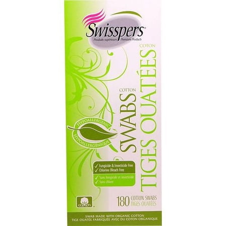 Organic Essentials Biodegradable Pure Cotton Swabs - 180 Ea, 2 Pack